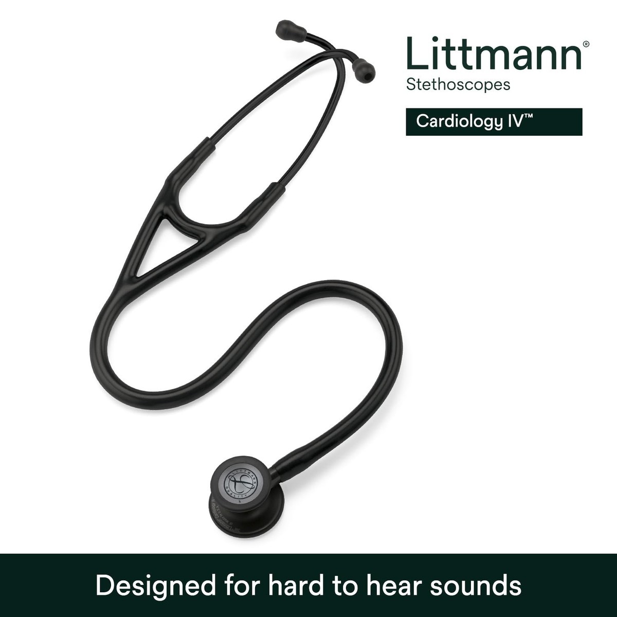 3M Littmann 6163 Cardiology IV Stethoscope - Black for sale online