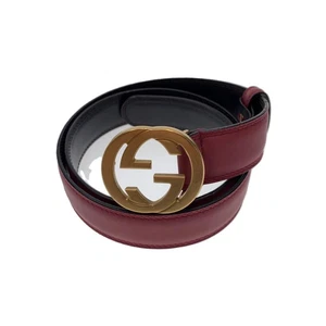 Ceinture Gucci/cuir/rouge/plate/femme
