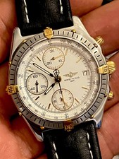 Breitling Chronomat Mens Watch SS 18k 40.5mm Automatic White Ref. 81950/B13047 3