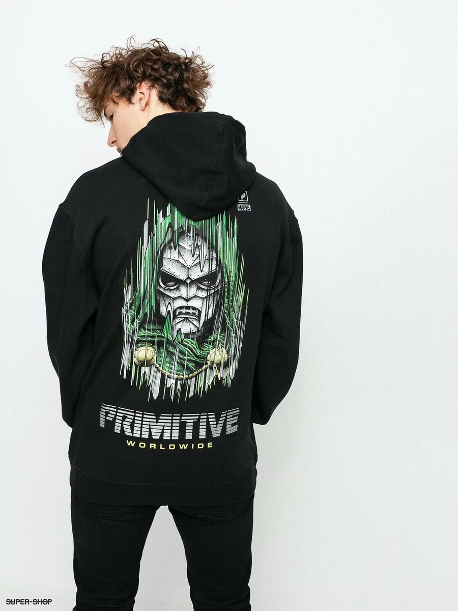 Primitive Apparel x Marvel x Paul Jackson Doom Hoodie Black NWT
