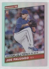 2020 Panini Donruss Retro 1986 Season Stat Line 2/16 Joe Palumbo #244 6k2