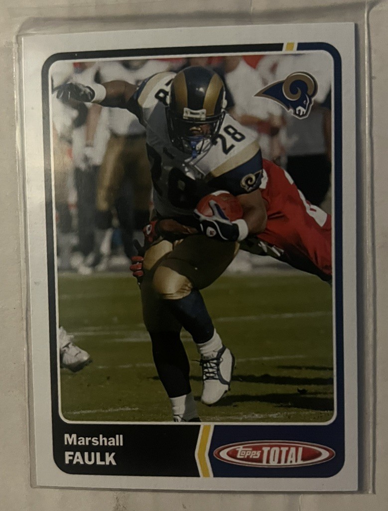 2003 Topps Total #125 Marshall Faulk St. Louis Rams Football Card