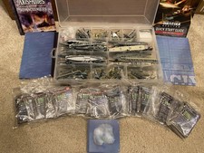 Axis and Allies War at Sea Collection 189 Units Mint/NM w Cards and Case