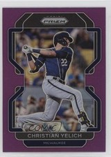 2022 Panini Prizm Purple Prizm Christian Yelich #52 0b3