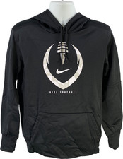 Nike Men  s Black Fleece Lined Dri-Fit Pullover Sweatshirt - S