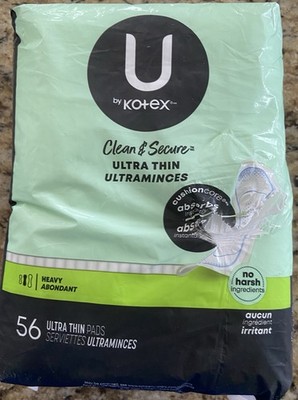 Kotex U Pantiliners 56 Clean & Secure Ultra Thin Fragrance Pesticide Free Heavy