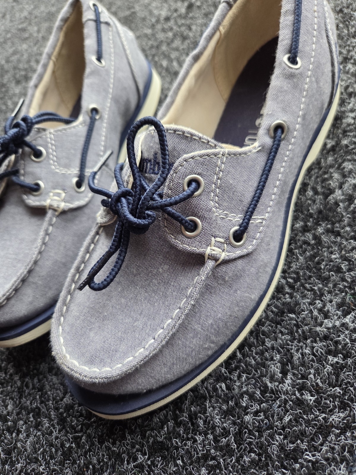 Timberland Classic Boat Shoes Blue Canvas Women’s UK 4 image 2