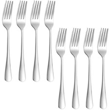 8 Pcs Dinner Forks Set, Food Grade Stainless Steel Forks Silverware, 8 Inches