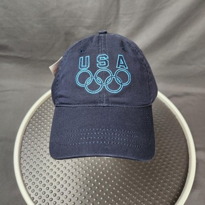 Team USA Hat Cap Strap Back Mens Olympic Rings Embroidered Dad Hat Sample New