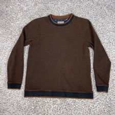 Ted Baker Sweater Mens Large Brown Striped Cr...