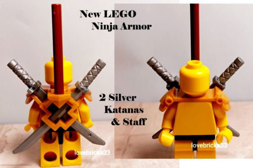 New Lego Ninja Armor Ninjago Sword Backpack Scabbard Staff Slot Weapons Included