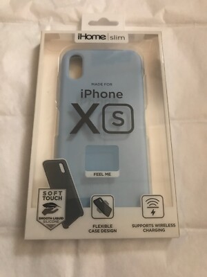 NEW! iHOME SLIM SOFT TOUCH CASE iPHONE X S [BLUE]