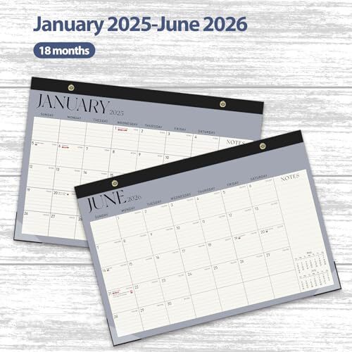 2025 Desk Calendar, January 2025 to June 2026 - Large 17" x 12" Monthly - Imagen 4 de 6
