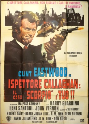 ISPETTORE CALLAGHAN IL CASO SCORPIO E' TUO Dirty Harry EASTWOOD MANIFESTO 4F