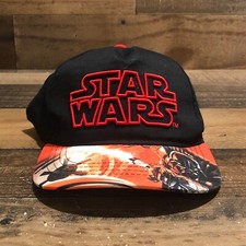 Star Wars Hat Snapback Baseball Cap Kids Child Black Red Darth Vader Jedi - READ