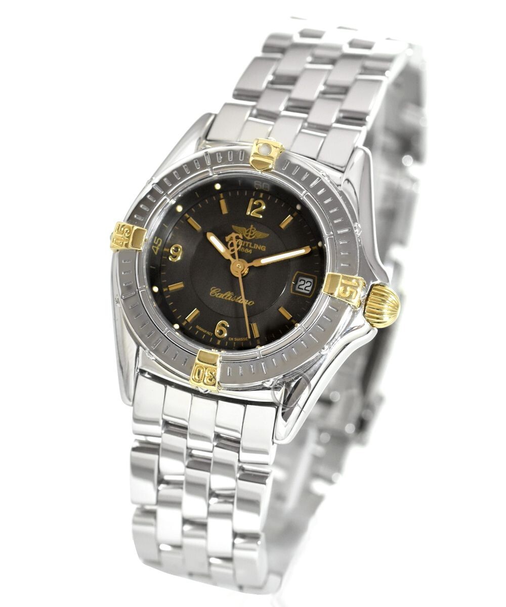 Breitling Callistino Damenuhr Stahl/Gold (gebraucht) Damenuhr