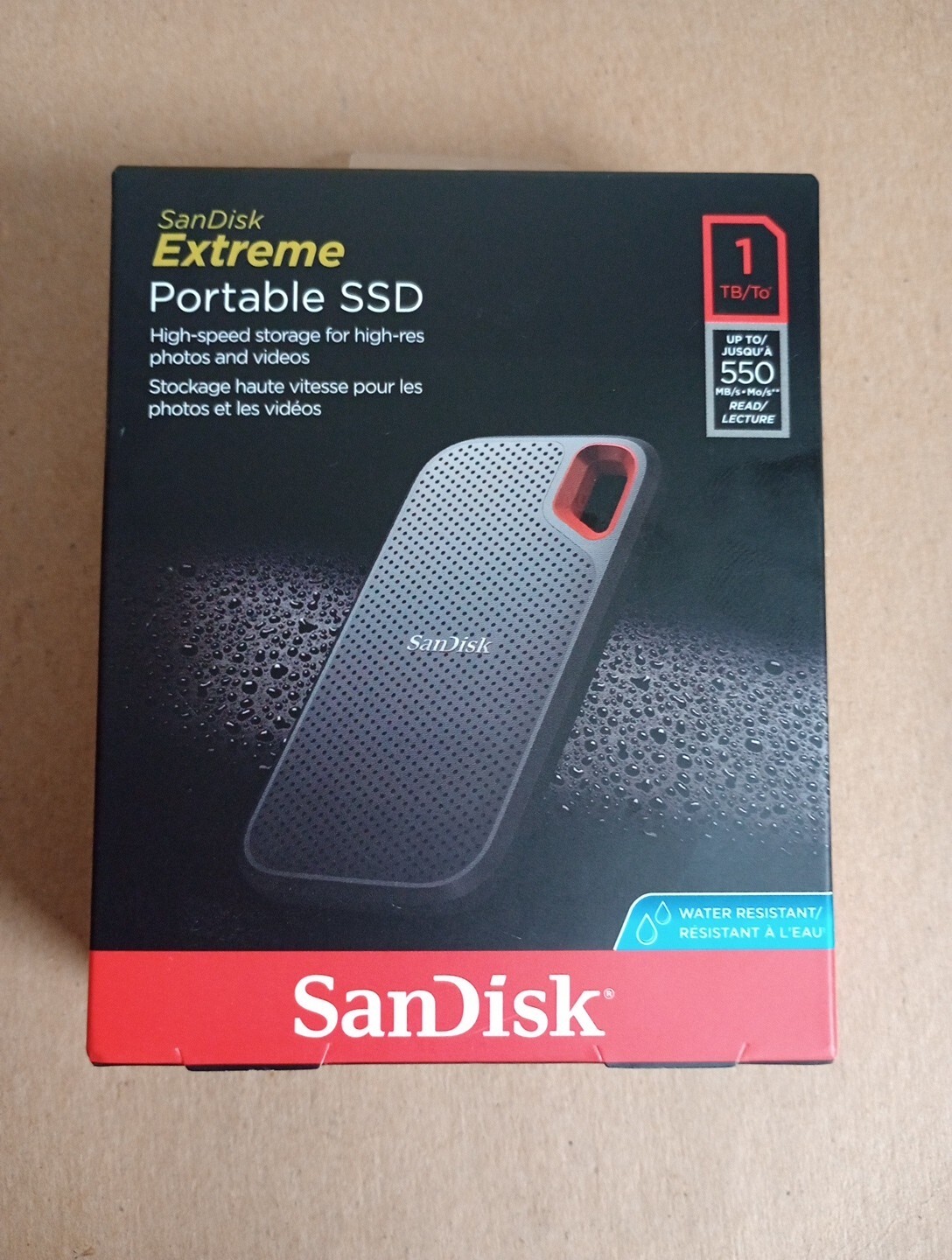 SanDisk Extreme 1TB Portable External SSD (SDSSDE60-1T00-G25) for 