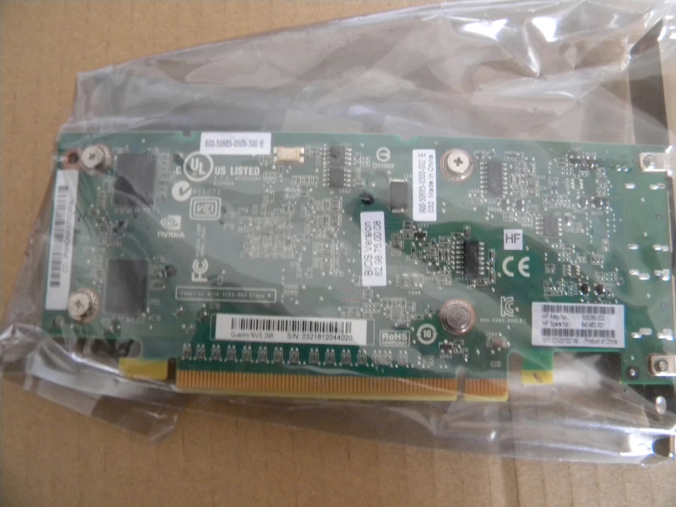 HP | Nvidia Quadro NVS 295 | 641462-001 | 508286-003 | DP Graphics Video Card - Image 2 of 3
