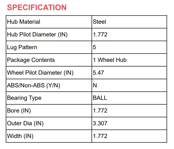 Pair Front Wheel Hub and Bearing Assembly For 2004-2007 2009 2010 Toyota Sienna - Image 3 of 4