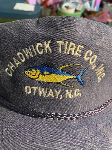 Fish Logo Chadwick Tire CO., INC. Trucker Hat Cap Purple Snapback - Picture 2 of 7
