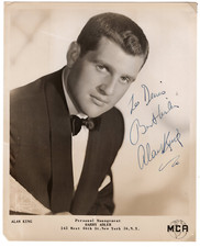 Alan King Vintage Signed 8 x 10 Photo 1950s / Autographed Actor, Comedian