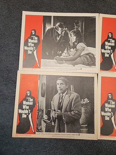 1965 Lobby Cards 4 WOMAN WHO WOULDN'T DIE GARY MERRILL JANE MERROW - Picture 2 of 3