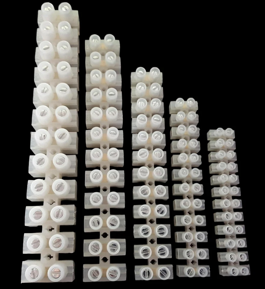 12 Way CONNECTOR STRIP 3 Amp TO 60 Amp CHOC Block Terminal Connection 