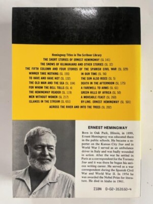 希少　Three Novels by Ernest Hemingway Amazon.com: Three Novels of Ernest Hemingway: 9780023535505
