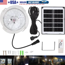 Solar Power Ceiling Pendant Light +Remote Control Outdoor Indoor Lamp Waterproof