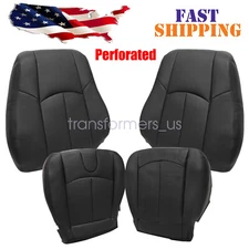 For 2008-2013 Infiniti G37 Front Driver / Passenger PERF Leather Cover Black