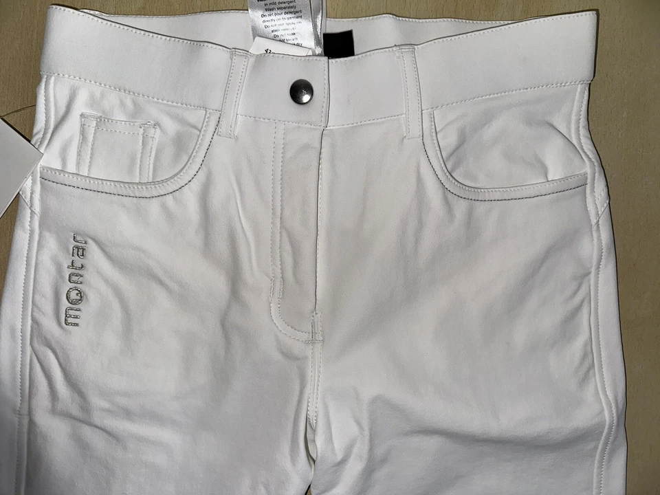 Montar Caroline Silicone Knie Grip Reithose Weiß 36 Neu Turnierreithose Strass - Bild 2 von 4