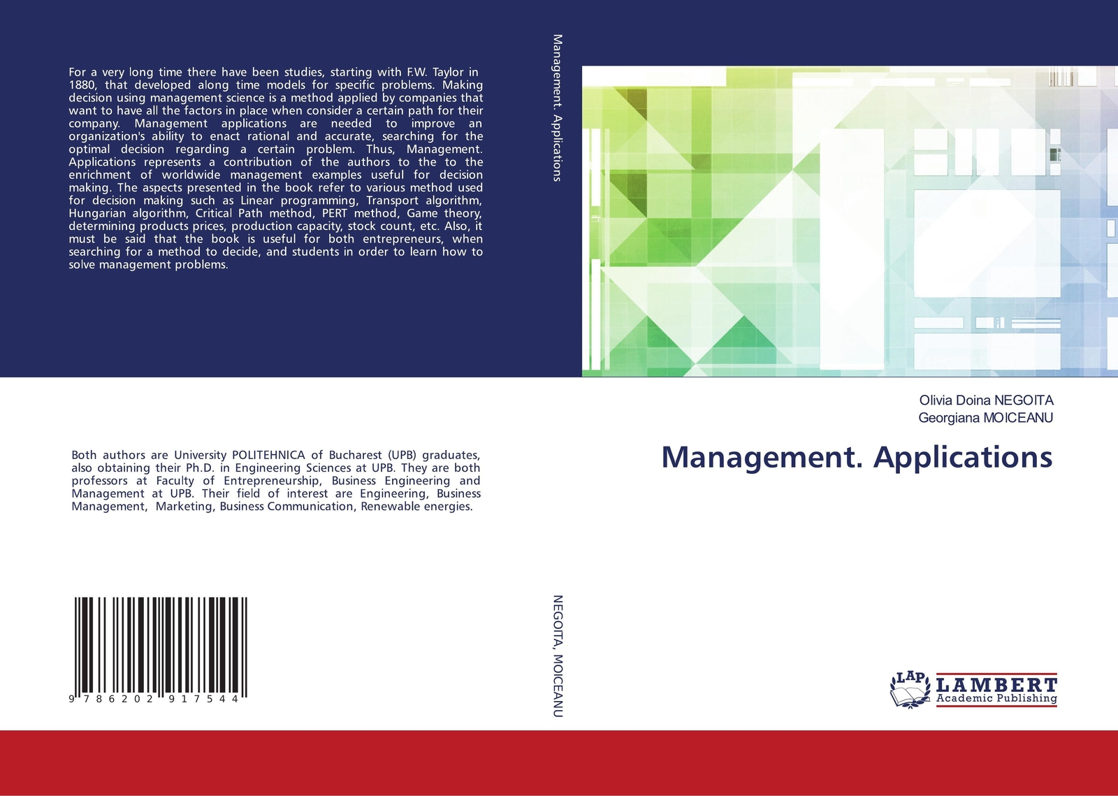 Thumbnail - Management. Applications | Olivia Doina Negoita (u. A.) | Taschenbuch