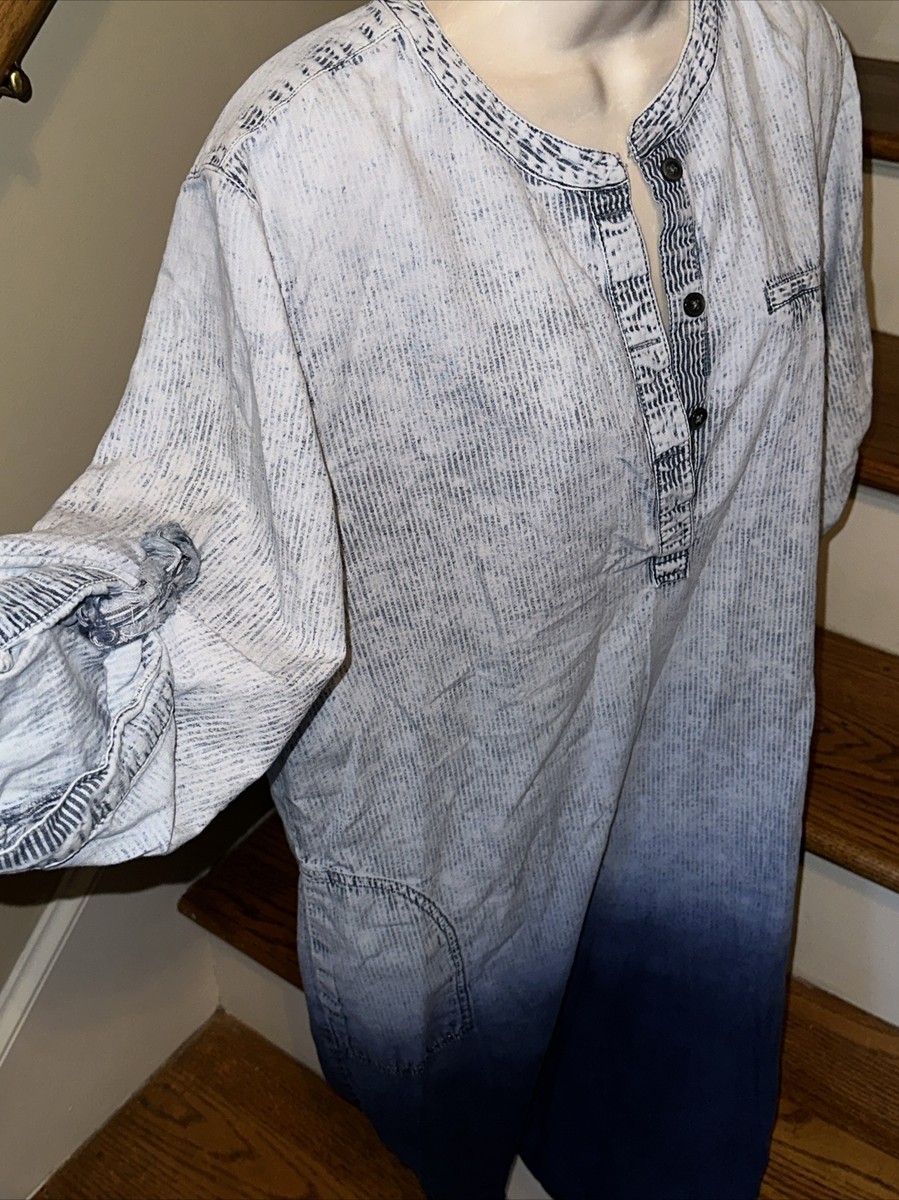 bandolino denim dress Bandolino Maren Shirt Women Blue Denim Front Pockets Dress Small Belted New
