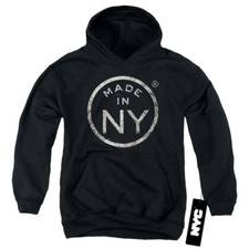 NYC Kids Hoodie Distressed Made In NY Black Hoody