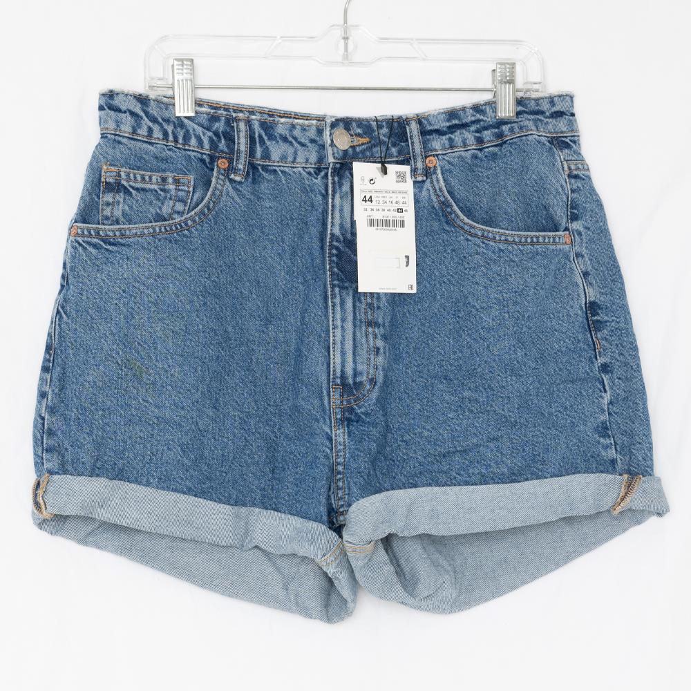 ZARA Blue Mom Fit Bermuda Shorts 8197 005 400 SIZE 44 US 12 ZARA Blue Mom Fit Bermuda Shorts 8197 005 400 SIZE 44 US 12