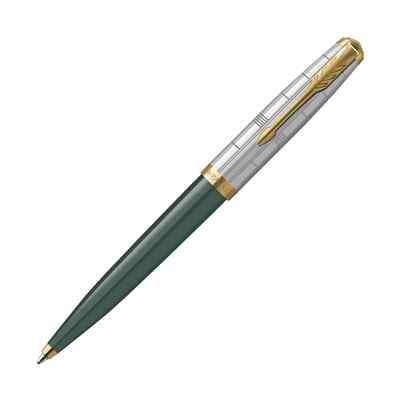 Parker 51 Premium Ballpoint Pen Forest Green  & Gold Trim 2169076 New In Box