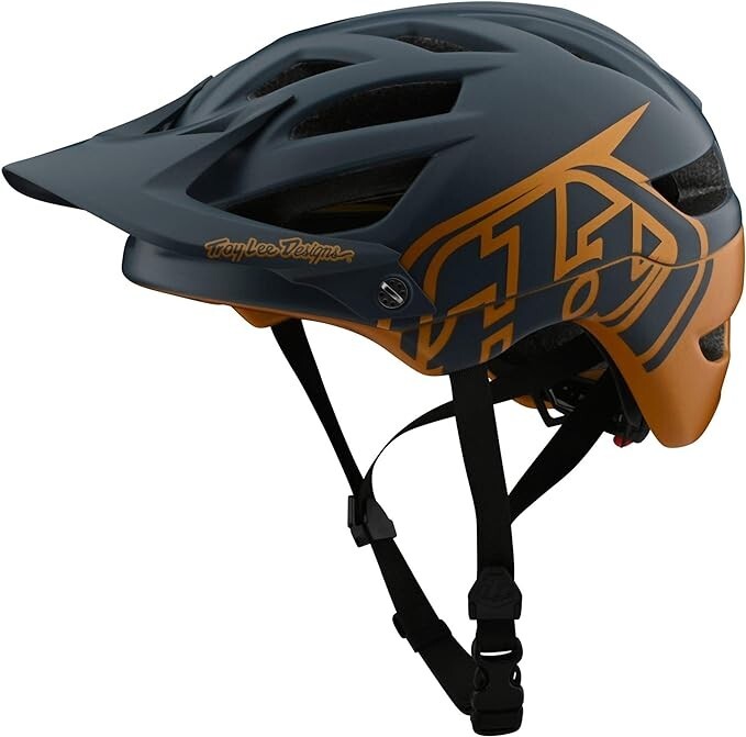 Troy Lee Designs Unisex Adult A1 MIPS Classic Bike Helmet, Orange/Gray