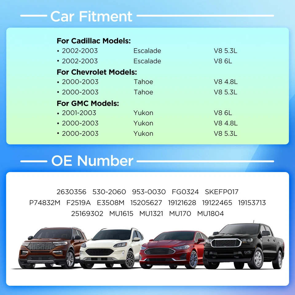 For 2000 2001 2002 2003 Chevy Tahoe GMC Yukon 4.8L 5.3L Electric Fuel Pump Foto 4 de 4