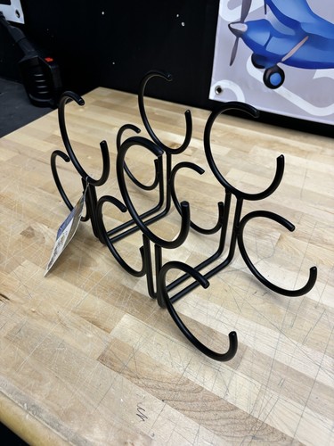 Spectrum 55110 Euro Style 5 Bottle Round Metal Wine Rack Black Brand New w/ Tag - Picture 7 of 13