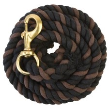Weaver Leather 10' foot COTTON LEAD ROPE w/ Solid brass snap 5 STRIPED COLORS 