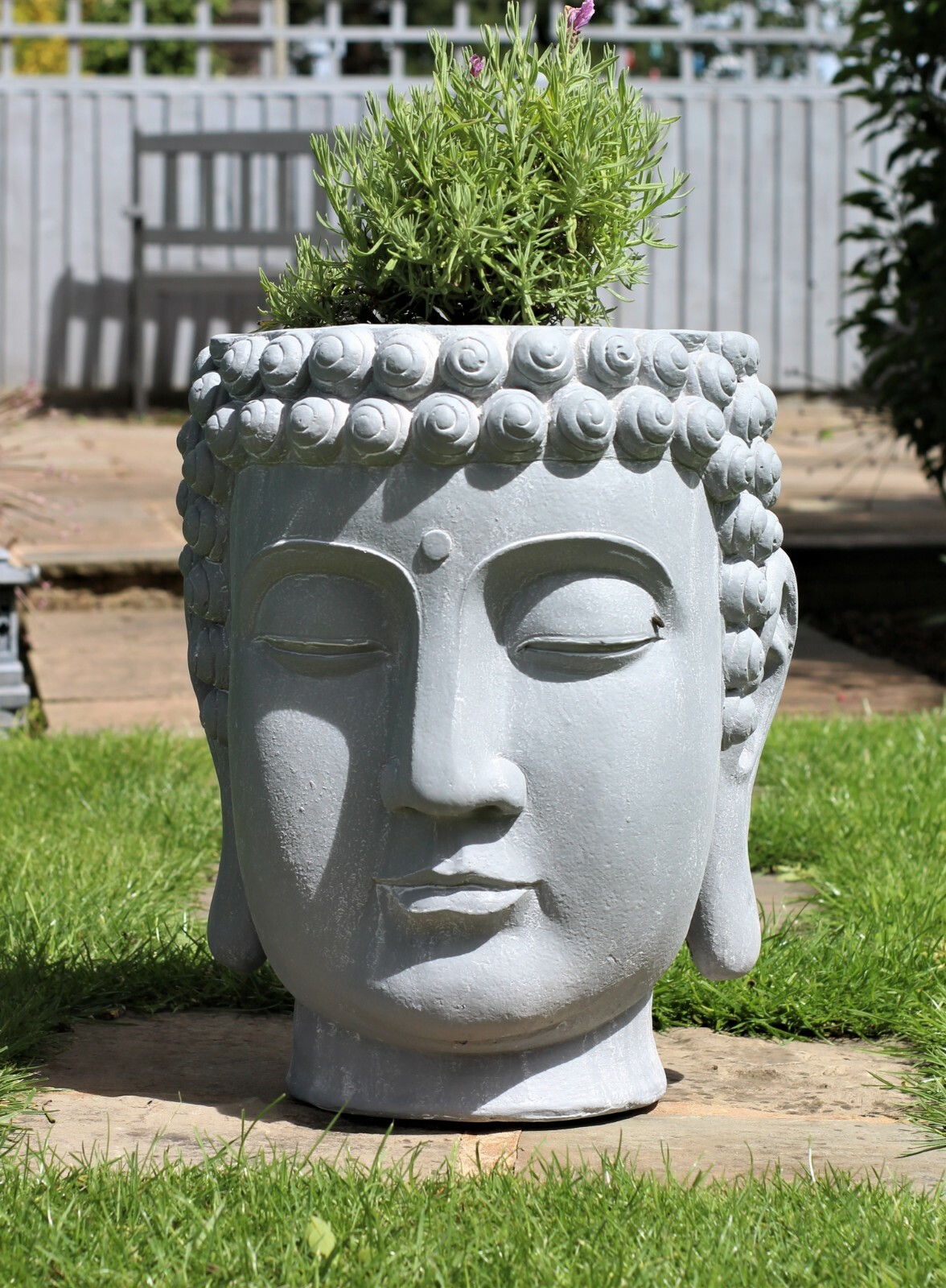 Garden Ornaments Plant Flower Pot Planter Buddha Head Zen Decoration