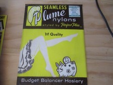 Vintage Perfect Plus Seamless Plume Nylons NEW SEALED White sized medium