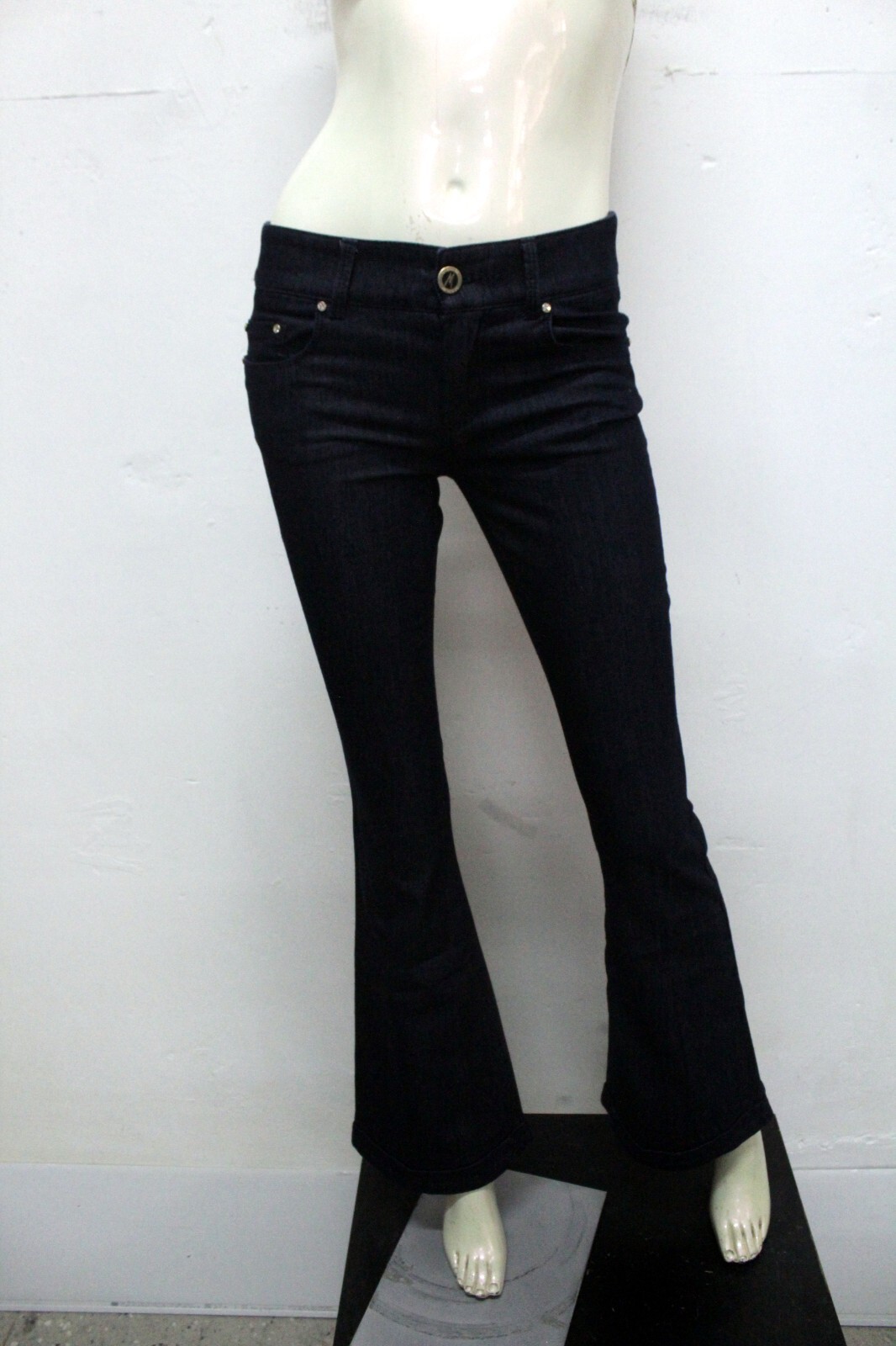 Guess By Marciano Jeans Taglia 40 Donna Pantalone A Zampa Blu Pants Pant Logo