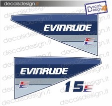 Adesivi motore marino fuoribordo Evinrude 15 cv 