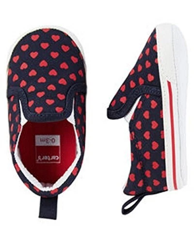 Carter s Baby Girls Sneaker Crib Shoe Valentine Hearts Newborn