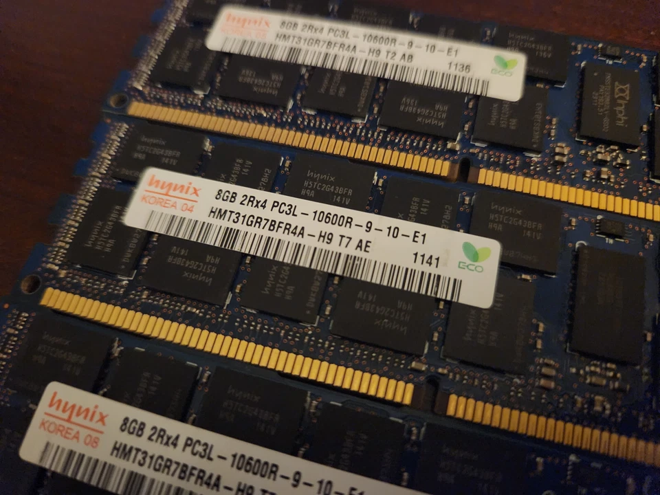 40GB Hynix 5 x 8GB PC3-10600 DDR3-1333 RAM Memory HMT31GR7BFR4A-H9 - Image 2 of 2