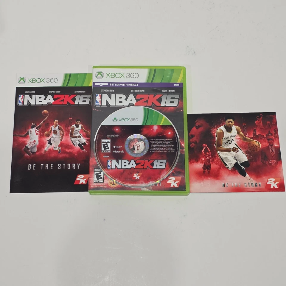 NBA 2K16 (Microsoft Xbox 360, 2015) w/Manual James Harden Cover Tested Working - Image 3 of 4