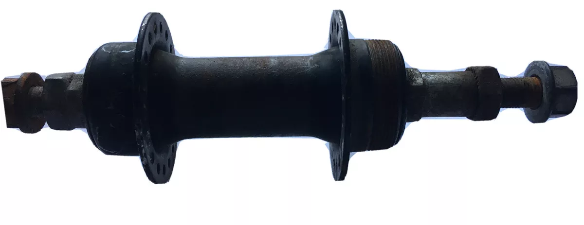 Bicycle Bike Rear Hub Assembly 36 Spoke Holes Black With Nuts