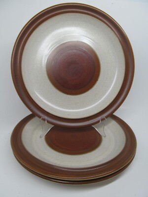Denby Potters Wheel Rust Set Of Vintage Brown And Tan 10