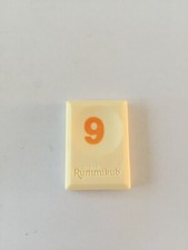 Tuile chiffre 9 neuf orange pièce Rummikub Le rami des chiffres jeu de voyage